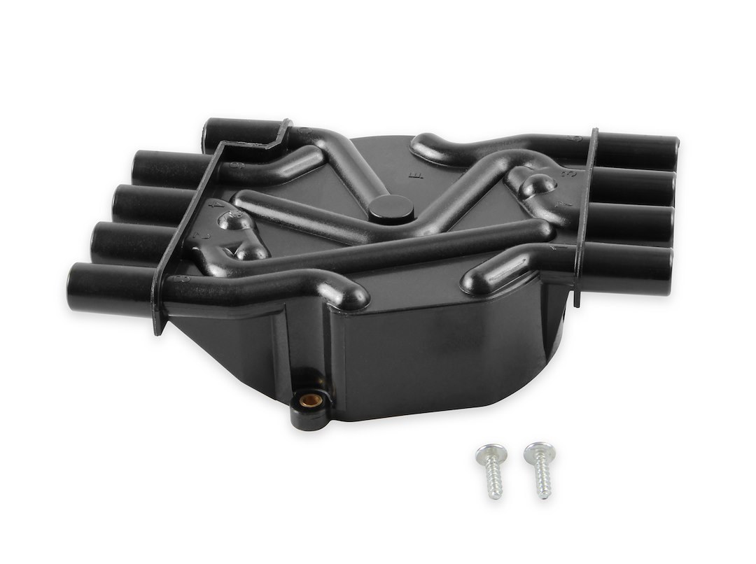 Accel Distributor Cap, Bolt Down, Crab Style Posts, Black, Socket Style, Heavy Duty – 120141