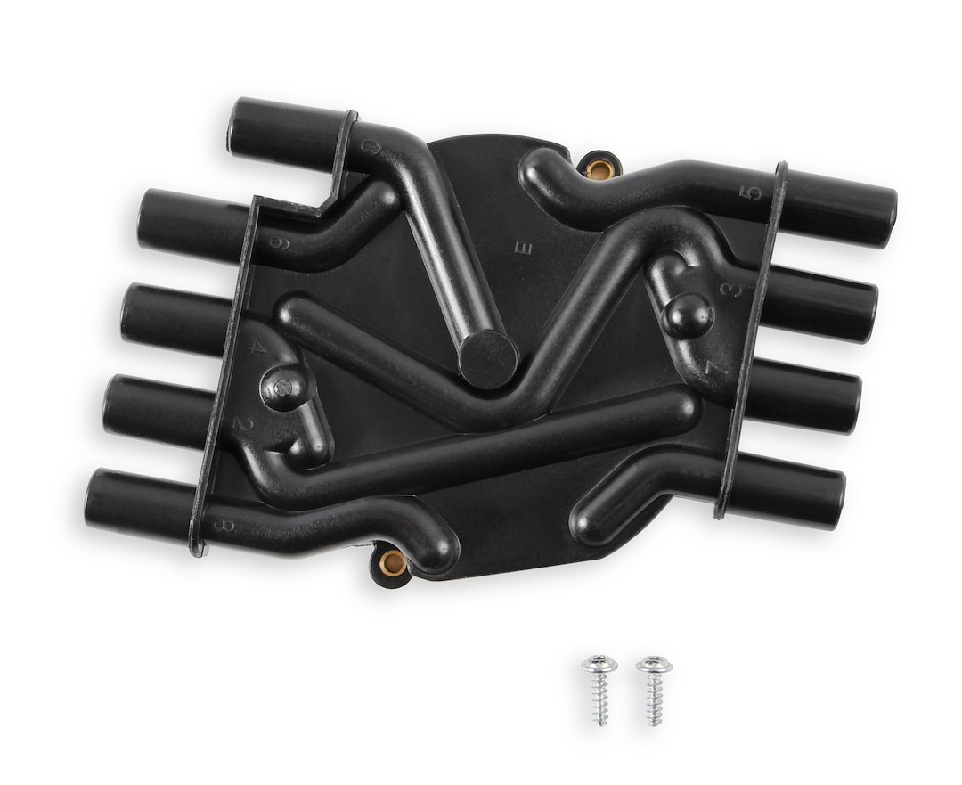 Accel Distributor Cap, Bolt Down, Crab Style Posts, Black, Socket Style, Heavy Duty – 120141