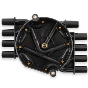 Accel Distributor Cap, Bolt Down, Crab Style Posts, Black, Socket Style, Heavy Duty – 120141