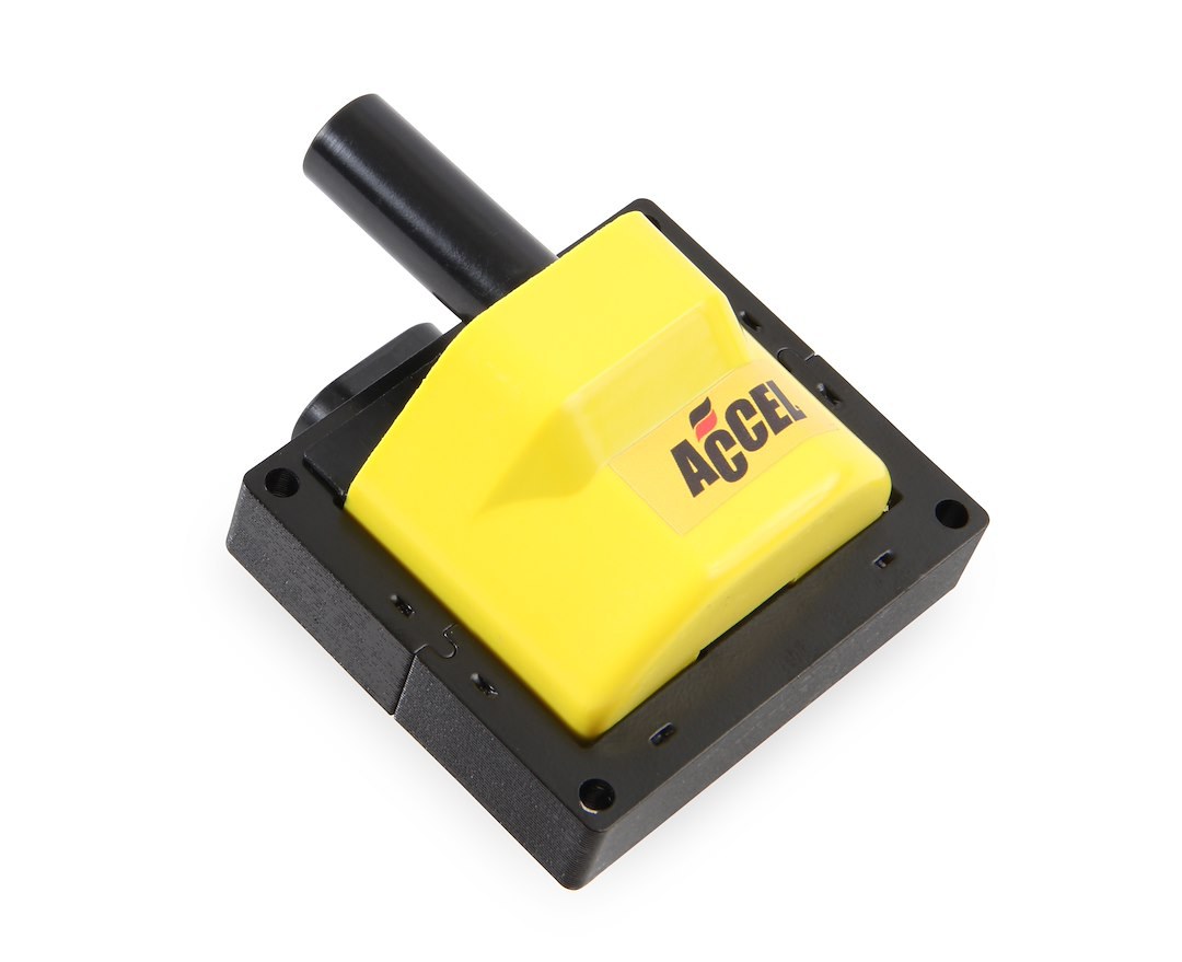 Accel Ignition Coil, Super Coil, E-Core, 48000 Volts, 0.200 Ohms Primary Resistance/6.7K Ohms Secondary Resistance/92:1 Turns Ratio – 140024ACC