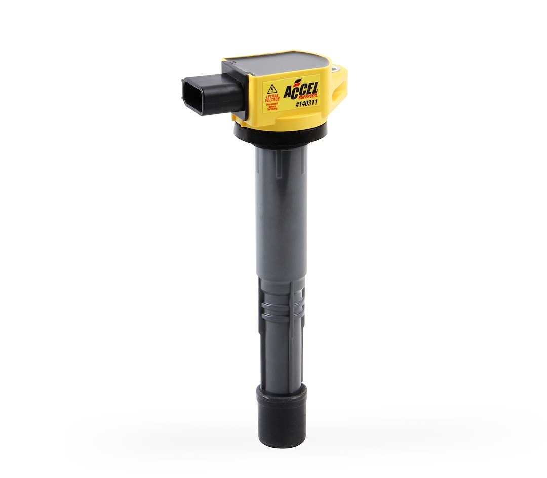 Accel Ignition Coil, Super Coil, Coil on Plug, Black/ Yellow, Set of 4 – 140311-4