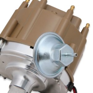 Accel Distributor, Chevy Big/Small Block, Magnetic Trigger, Vacuum and Mechanical Advance, With Steel Gear, Tan Cap, With Hei/Male Posts – 59107