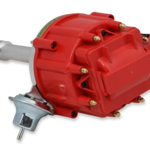 Accel Distributor, Chevy Big/Small Block, Magnetic Trigger, Vacuum and Mechanical Advance, With Steel Gear, Red Cap, With Hei/Male Posts – 59107C