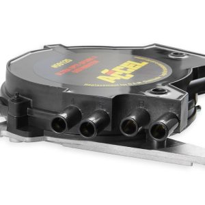 Accel Distributor, Opti-Spark, Pin Drive, GM LT1 Engine, Optical Trigger, Computer Controlled Advance, Black Crab Style Cap – 59125