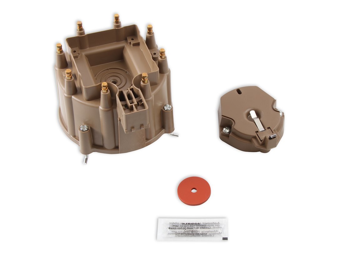 Accel Distributor Cap and Rotor Kit, Clamp Down, Hei Style Posts, Tan – 8122