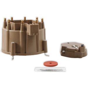 Accel Distributor Cap and Rotor Kit, Clamp Down, Hei Style Posts, Tan – 8122