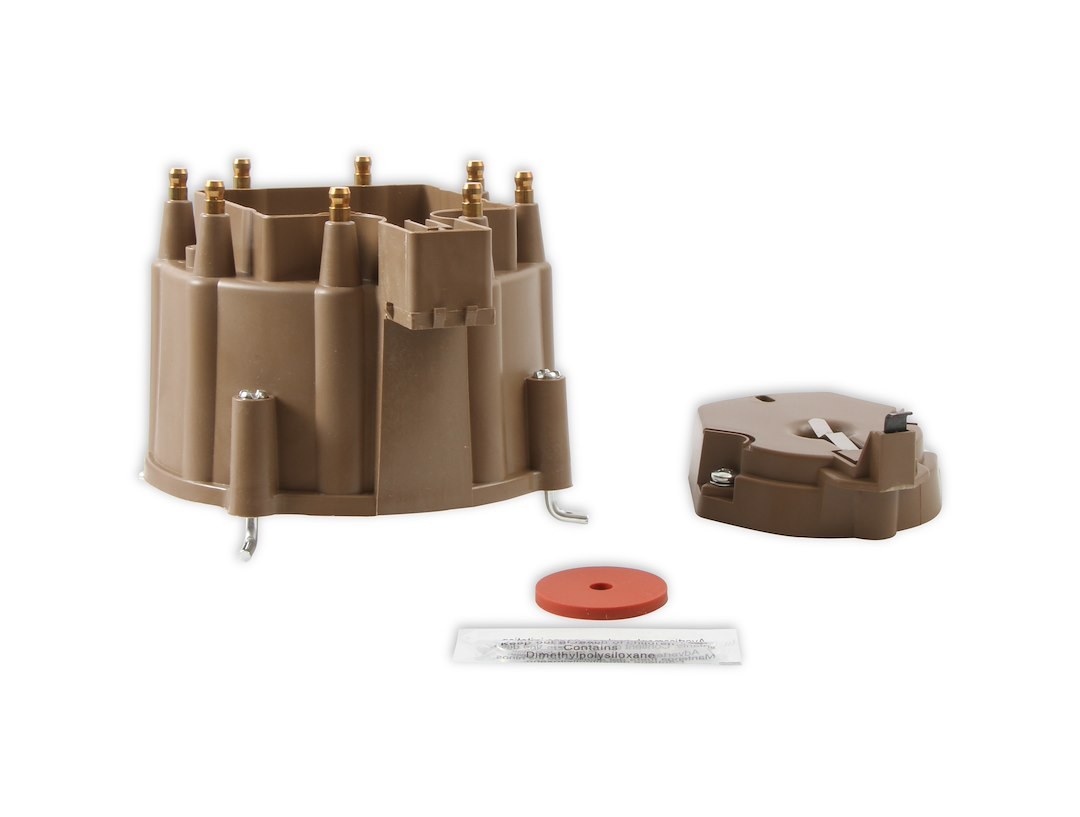 Accel Distributor Cap and Rotor Kit, Clamp Down, Hei Style Posts, Tan – 8122