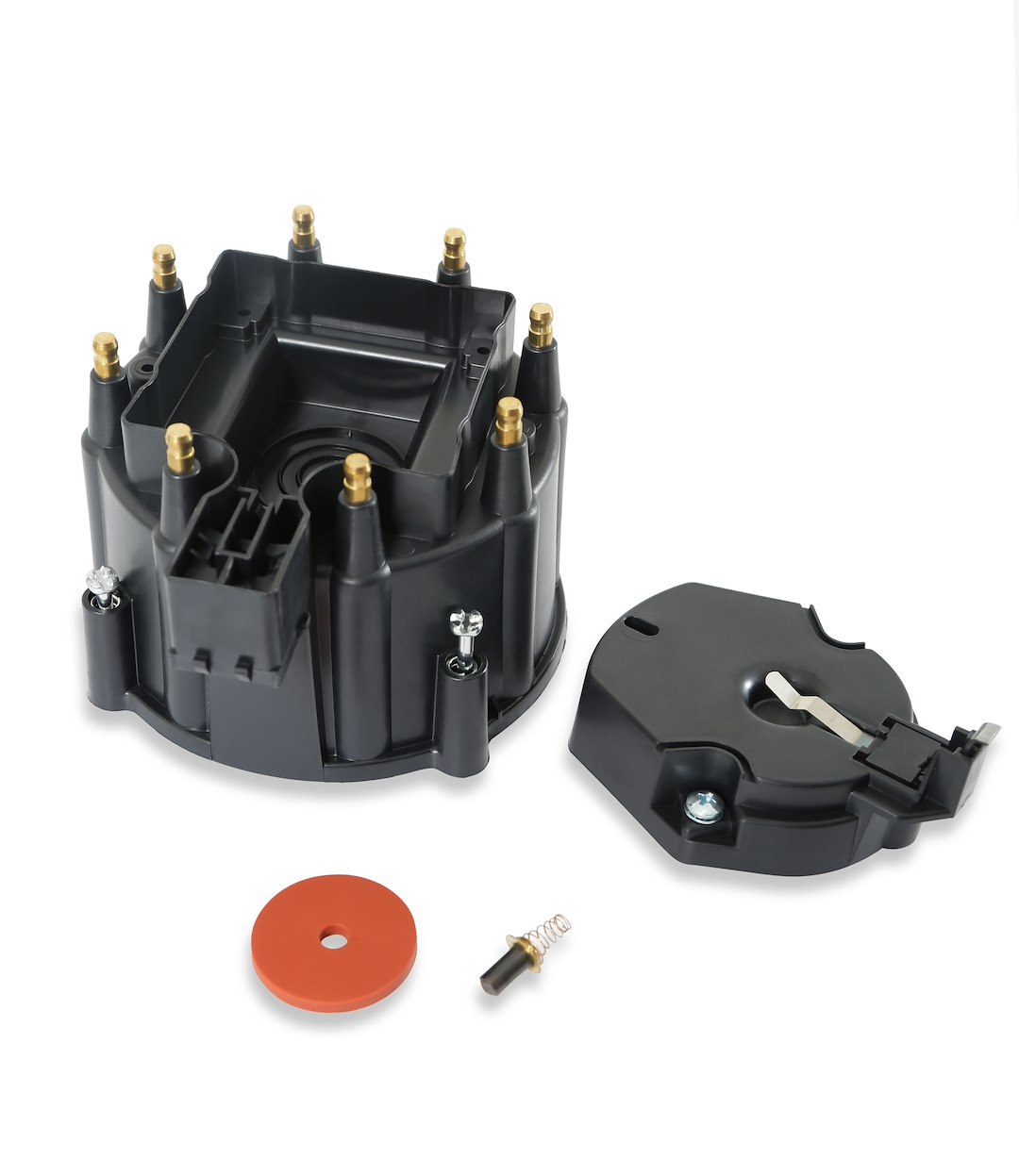 Accel Distributor Cap and Rotor Kit, Clamp Down, Hei Style Posts, Black, Also Use Part Number 8123 – 8123ACC