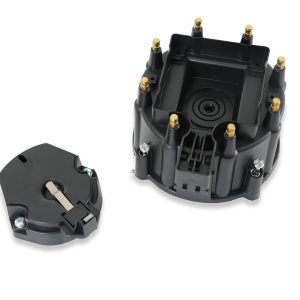 Accel Distributor Cap and Rotor Kit, Clamp Down, Hei Style Posts, Black, Also Use Part Number 8123 – 8123ACC