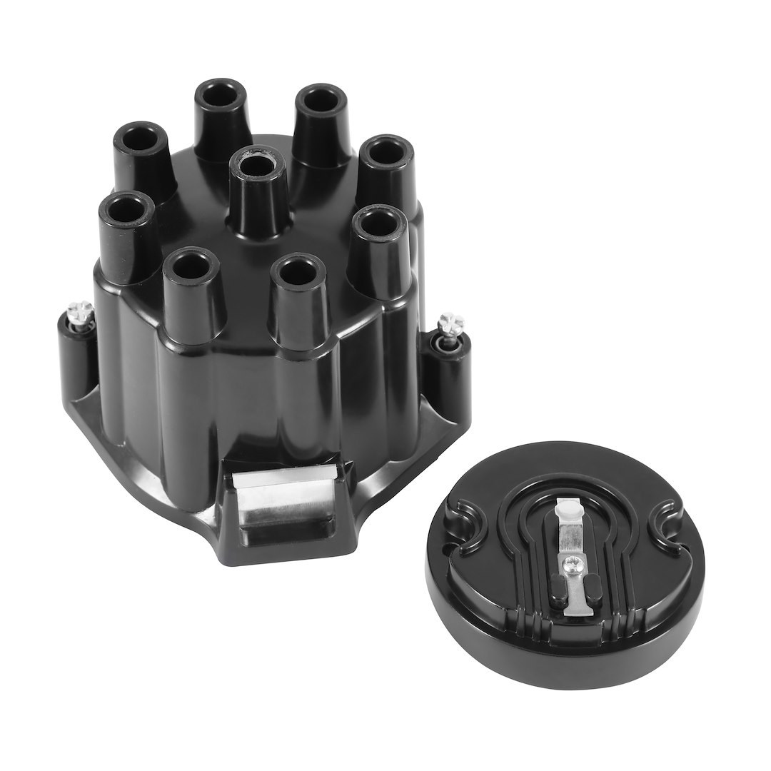 Accel Distributor Cap and Rotor Kit, Clamp Down, Socket Style Posts, Black – 8124ACC