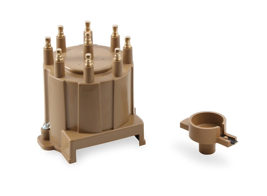 Accel Distributor Cap and Rotor Kit, Bolt Down, Hei Style Posts, Tan – 8132