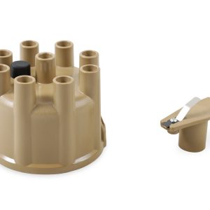 Accel Distributor Cap and Rotor Kit, Clamp Down, Socket Style Posts, Tan – 8320ACC