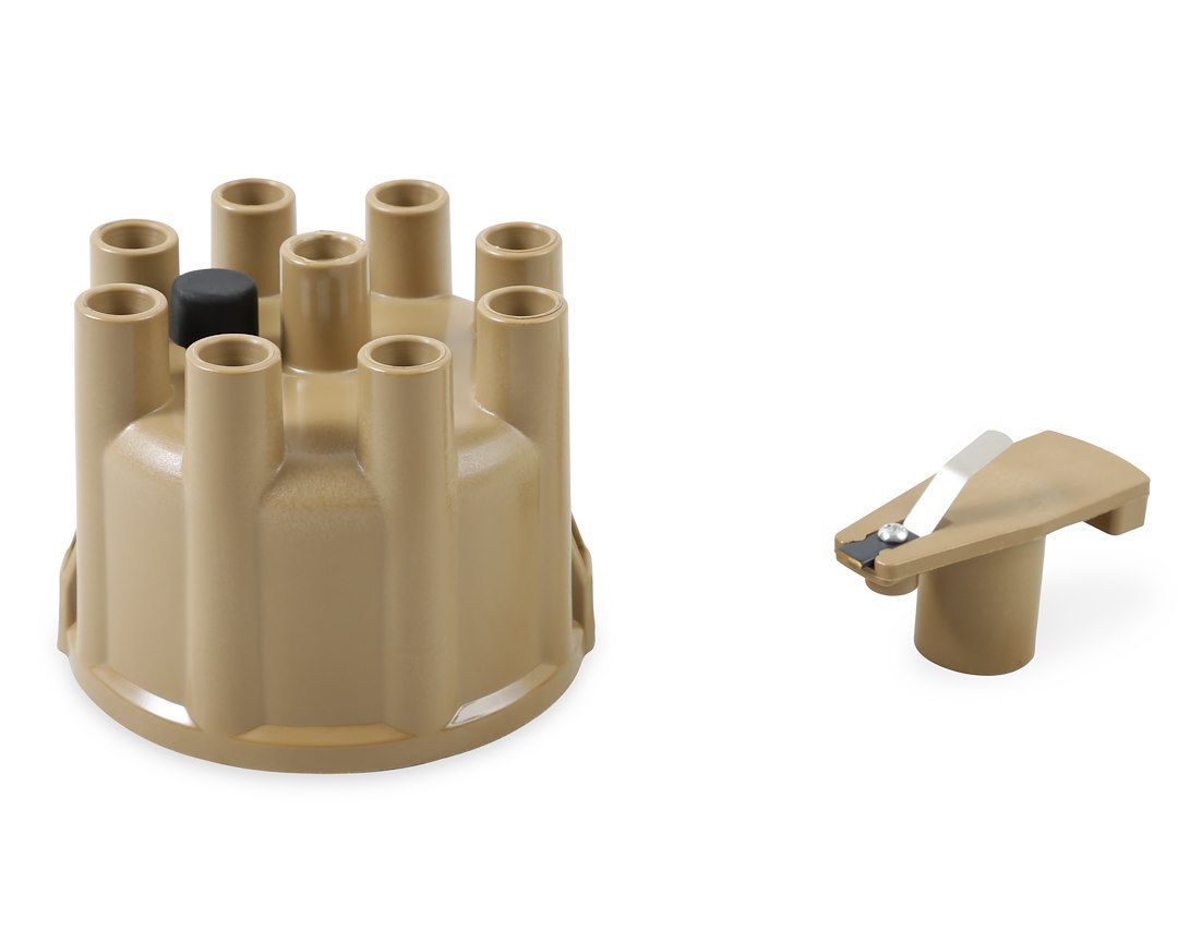 Accel Distributor Cap and Rotor Kit, Clamp Down, Socket Style Posts, Tan – 8320ACC