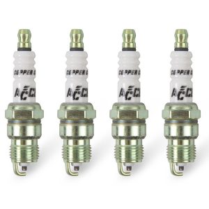 Accel Plugs Spark Plug, U-Groove, Without Resistor, Copper Electrode Core Material, Copper Electrode Tip Material, Shorty Plug, Set of 4 – 0276S-4