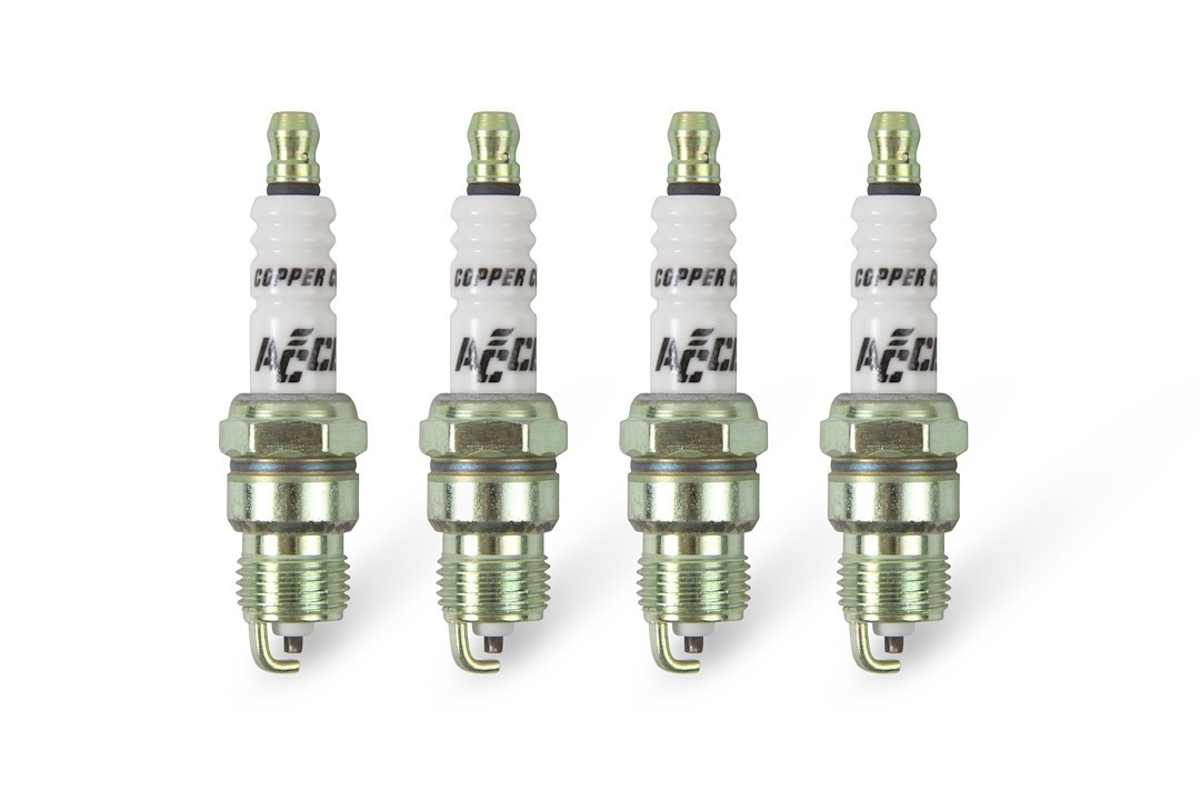 Accel Plugs Spark Plug, U-Groove, Without Resistor, Copper Electrode Core Material, Copper Electrode Tip Material, Shorty Plug, Set of 4 – 0276S-4