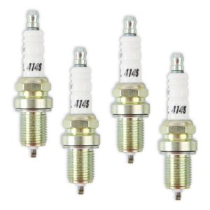 Accel Plugs Spark Plug, U-Groove, Without Resistor, Copper Electrode Core Material, Copper Electrode Tip Material, Shorty Plug, Set of 4 – 0414S-4