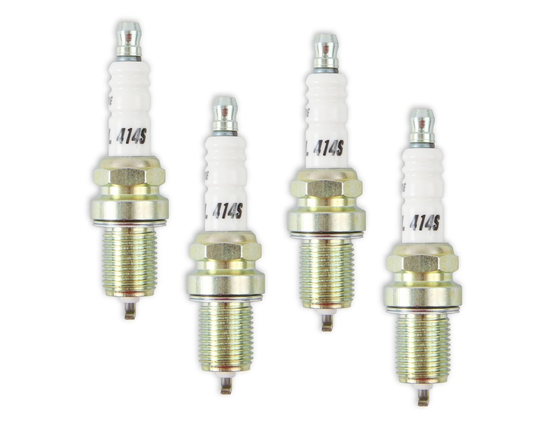 Accel Plugs Spark Plug, U-Groove, Without Resistor, Copper Electrode Core Material, Copper Electrode Tip Material, Shorty Plug, Set of 4 – 0414S-4