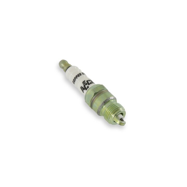 Accel Plugs Spark Plug, U-Groove, With Resistor, Copper Electrode Core Material, Copper Electrode Tip Material, Shorty Plug, Set of 4 – 0574S-4