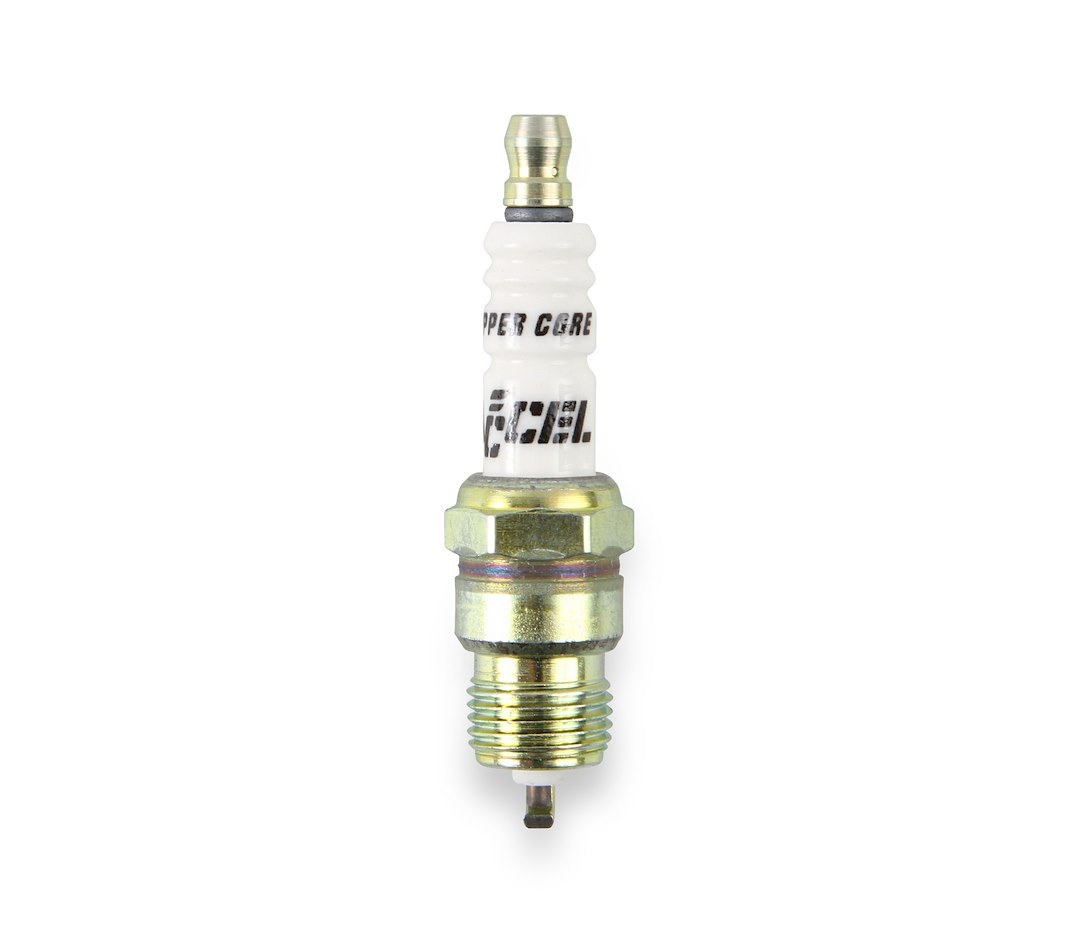 Accel Plugs Spark Plug, U-Groove, With Resistor, Copper Electrode Core Material, Copper Electrode Tip Material, Shorty Plug, Set of 4 – 0576S-4