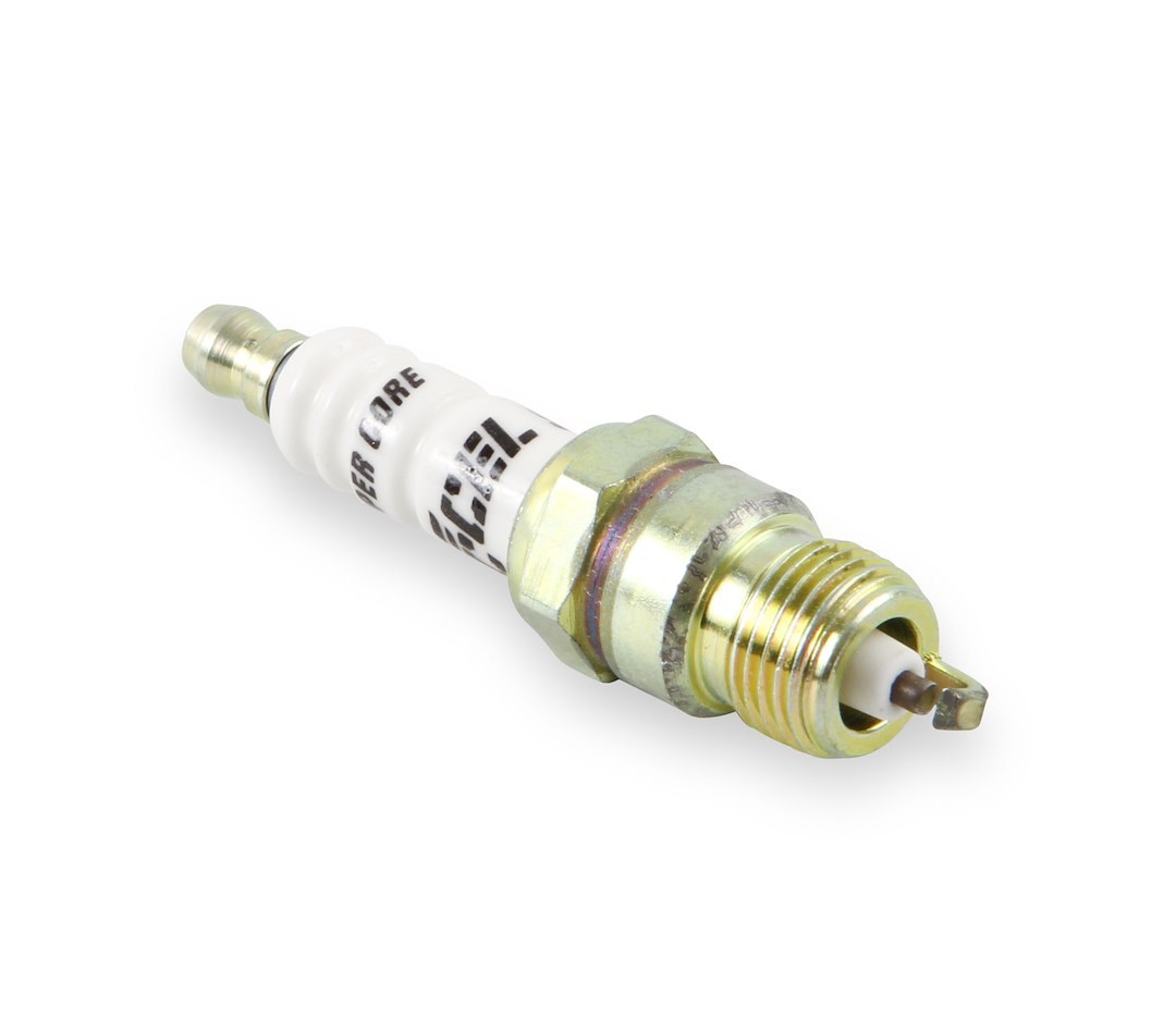 Accel Plugs Spark Plug, U-Groove, With Resistor, Copper Electrode Core Material, Copper Electrode Tip Material, Shorty Plug, Set of 4 – 0576S-4