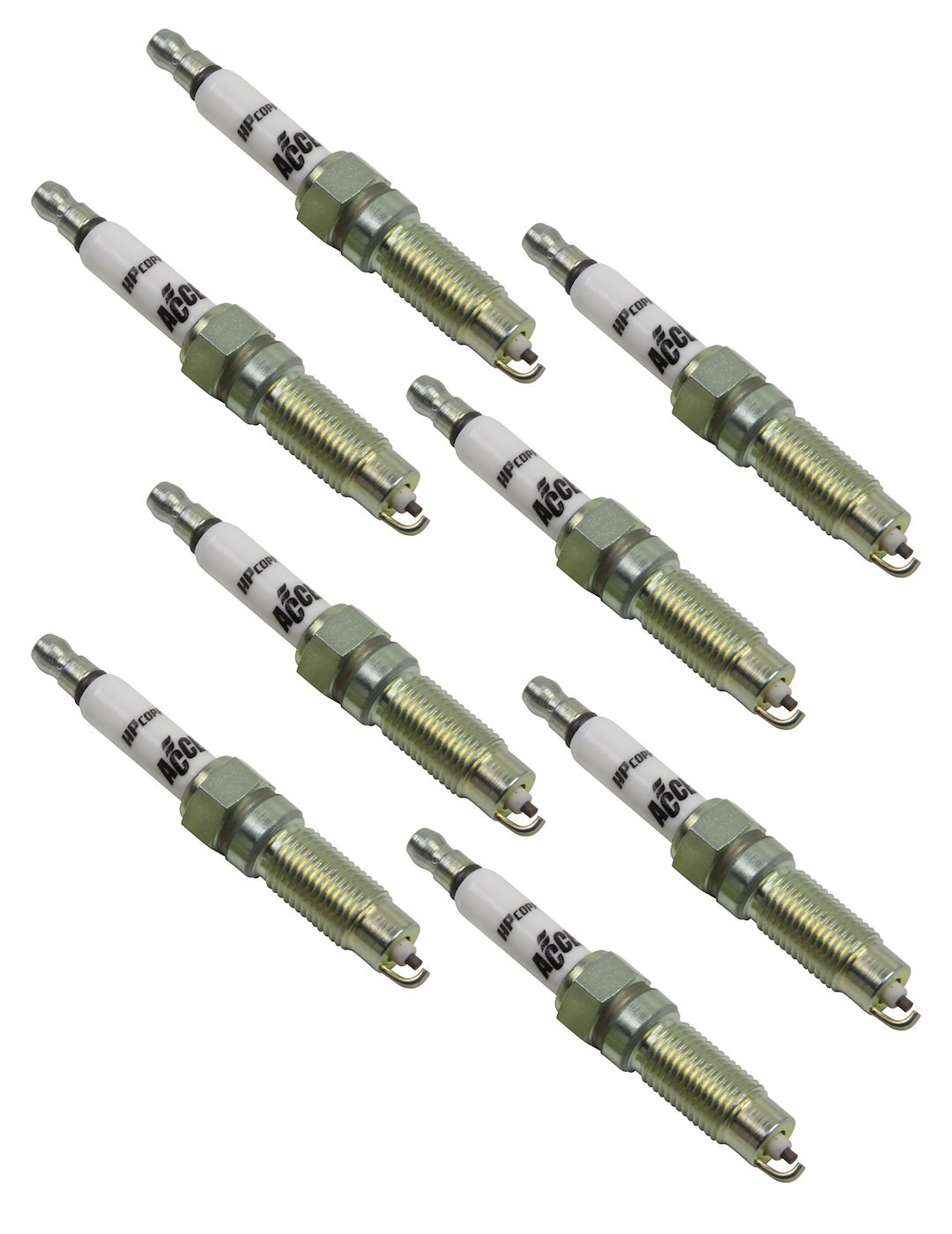 Accel Plugs Spark Plug, Hp, Resistor, Copper, Standard, One Heat Range Cooler Than Stock Heat, Set of 8 – 8161C1