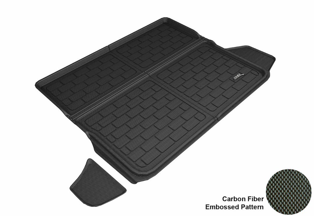 3D MAXpider Cargo Area Liner, Kagu, Custom Fit, Raised Edge, Black, Thermoplastic Rubber of Carbon Fiber Texture, Non-Skid – M1CH0851309