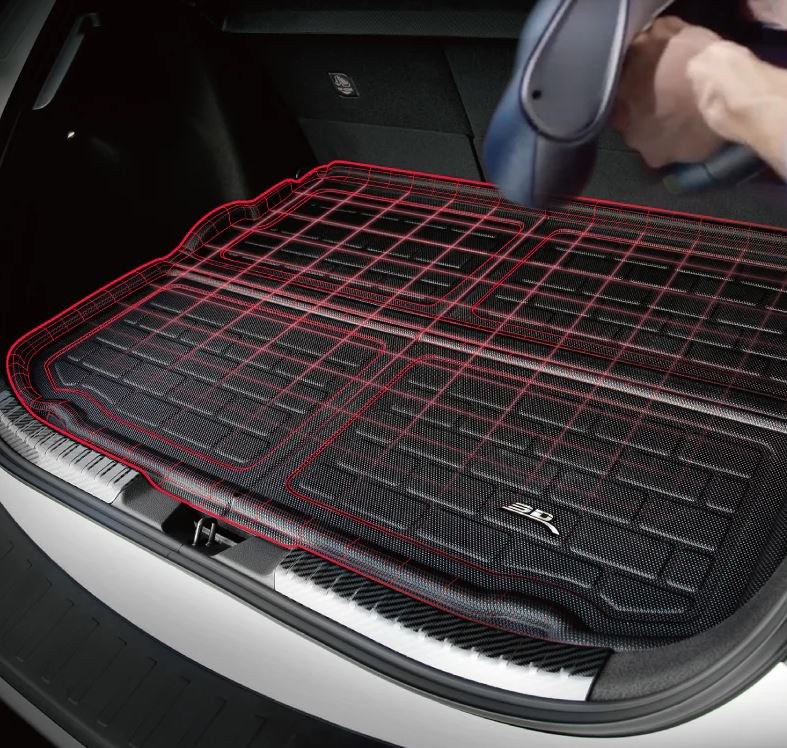 3D MAXpider Cargo Area Liner, Kagu, Raised Edge, Black, Thermoplastic Rubber of Carbon Fiber Texture, Non-Skid, To Back of 3RD Seat – M1CH0981309