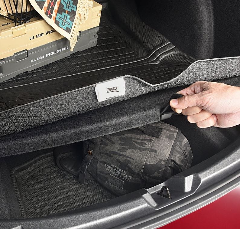 3D MAXpider Cargo Area Liner, Kagu, Custom Fit, Raised Edge, Black, Thermoplastic Rubber of Carbon Fiber Texture, Non-Skid – M1JP0211309
