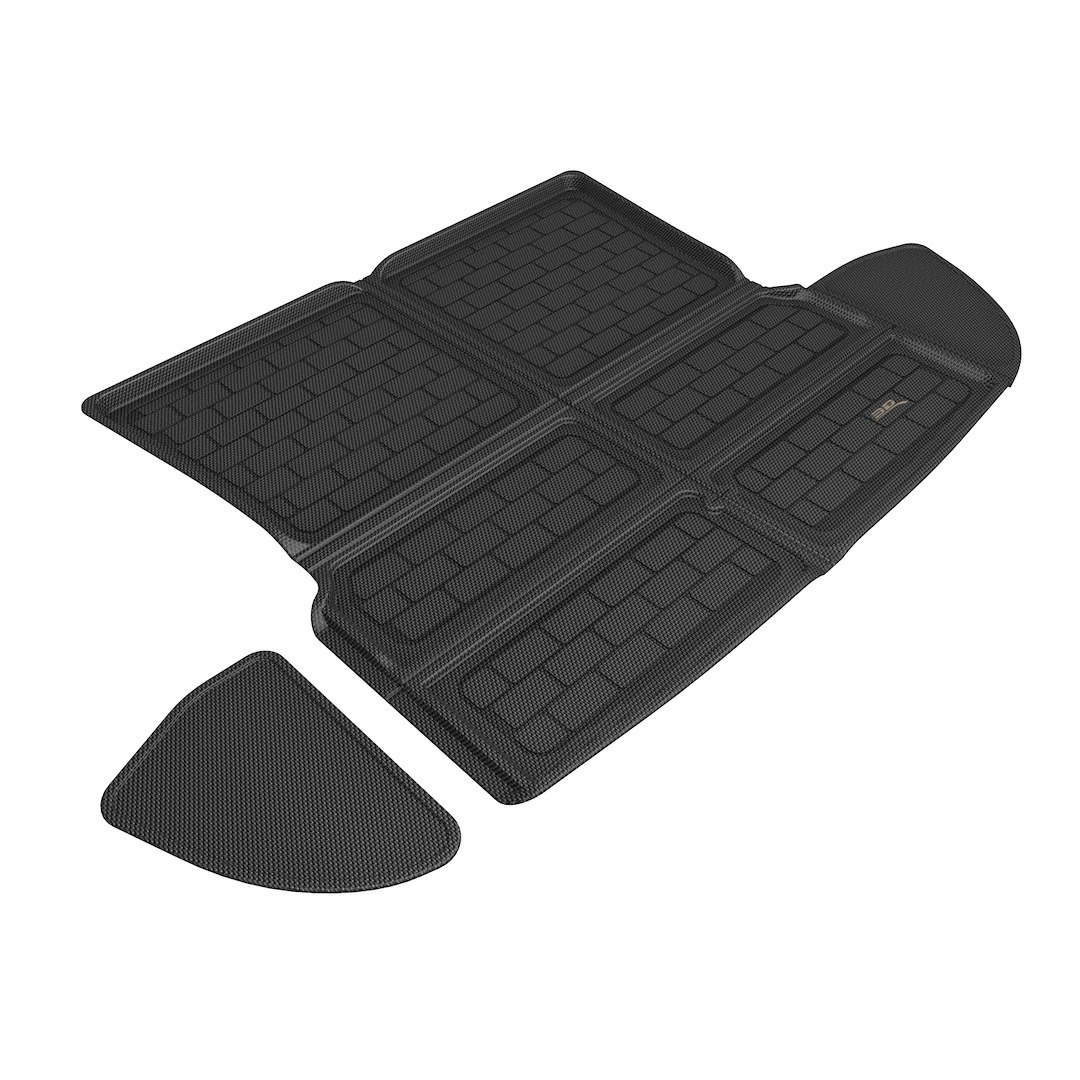 3D MAXpider Cargo Area Liner, Kagu, Raised Edge, Black, Thermoplastic Rubber of Carbon Fiber Texture, Non-Skid, Behind 2ND Seat, 2 Piece – M1LU0011309