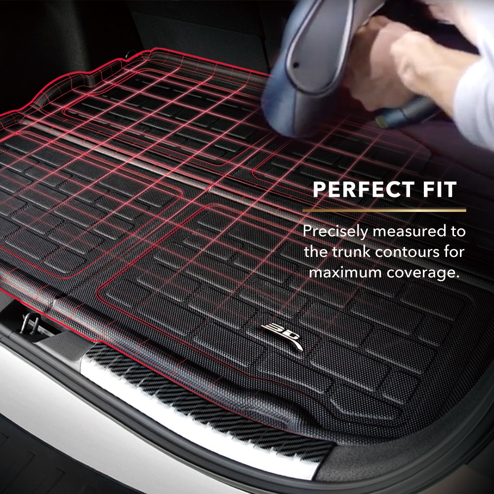 3D MAXpider Cargo Area Liner, Kagu, Raised Edge, Black, Thermoplastic Rubber of Carbon Fiber Texture, Non-Skid – M1TL0151309