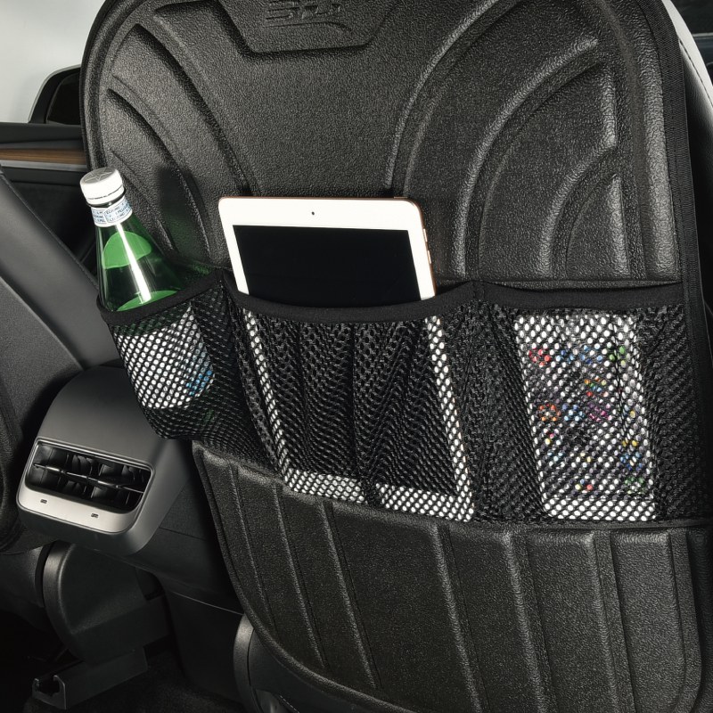 3D MAXpider Seat Back Protector, 20 Inch Width X 26 Inch Height, Black, With Pockets for Storage – 3175