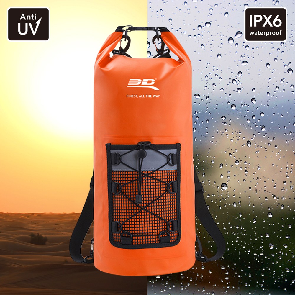 3D MAXpider Gear Bag, Dry Bag, Backpack Style, 24.8 Inch Height X 11 Inch Width, With Webbing Pocket, With Shoulder Strap, With 3D Mats Logo – 6117-AG
