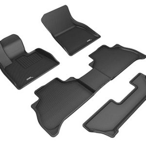 3D MAXpider Floor Liner, Kagu, Custom Fit, Raised Edge, Black, Thermoplastic Rubber of Carbon Fiber Texture, 4 Piece – L1BM10701509