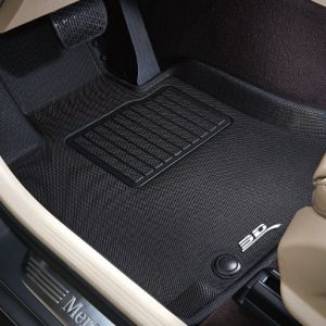 3D MAXpider Floor Liner, Kagu, Custom Fit, Raised Edge, Black, Thermoplastic Rubber of Carbon Fiber Texture, 4 Piece – L1BM10701509