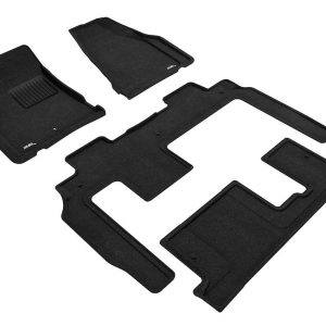 3D MAXpider Floor Liner, Elegant Series, Custom Fit, Raised Edge, Black, Woven Nylon, 4 Piece, With Maxpider™ Anti-Skid Bottom Layer – L1CH06004609