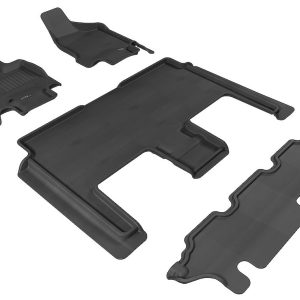 3D MAXpider Floor Liner, Kagu, Custom Fit, Raised Edge, Black, Thermoplastic Rubber of Carbon Fiber Texture, 5 Piece – L1CY01001509