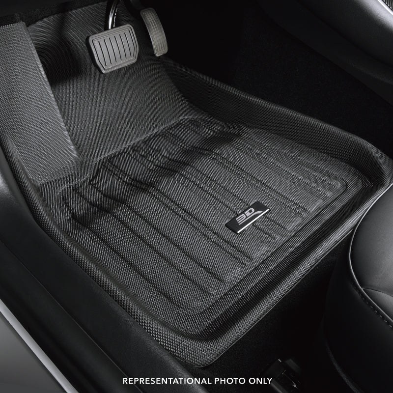 3D MAXpider Floor Liner, Elitect Series, Custom Fit, Raised Edge, Black, Textured Carbon Fiber, 3 Piece – E1TL02701809