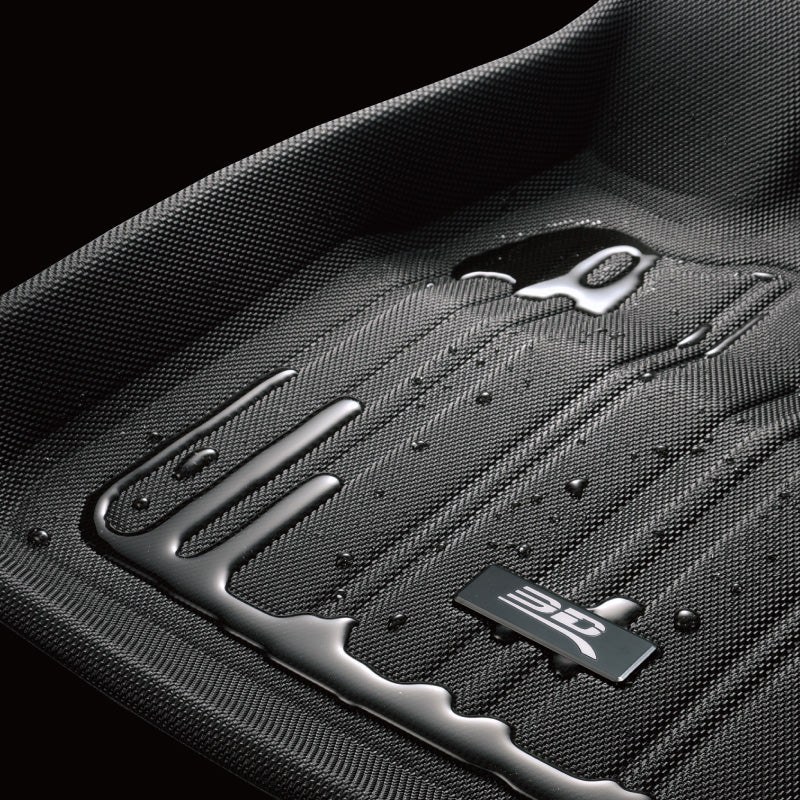 3D MAXpider Floor Liner, Elitect Series, Custom Fit, Raised Edge, Black, Textured Carbon Fiber, 3 Piece – E1TL02701809