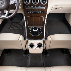 3D MAXpider Floor Liner, Kagu, Custom Fit, Raised Edge, Black, Thermoplastic Rubber of Carbon Fiber Texture, 3 Piece – L1FR15301509