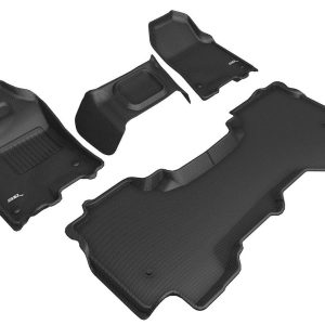 3D MAXpider Floor Liner, Kagu, Custom Fit, Raised Edge, Black, Thermoplastic Rubber of Carbon Fiber Texture – L1DG03001509