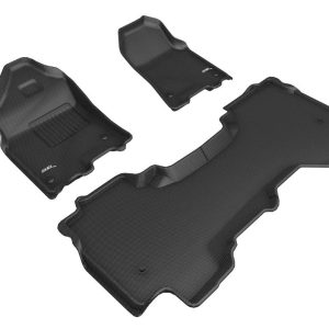 3D MAXpider Floor Liner, Kagu, Custom Fit, Raised Edge, Black, Thermoplastic Rubber of Carbon Fiber Texture – L1DG03101509