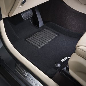 3D MAXpider Floor Liner, Elegant Series, Custom Fit, Raised Edge, Black, Woven Nylon, 3 Piece, With Maxpider™ Anti-Skid Bottom Layer – L1GM01804609