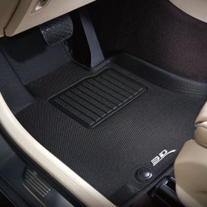 3D MAXpider Floor Liner, Kagu, Custom Fit, Raised Edge, Black, Thermoplastic Rubber of Carbon Fiber Texture, 3 Piece – L1GM02701509