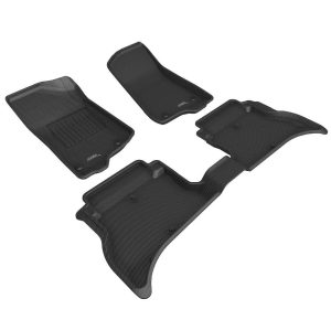 3D MAXpider Floor Liner, Kagu, Black, Custom Fit, Raised Ridge, Thermoplastic Rubber of Carbon Fiber Texture, 3 Piece – L1JP02401509