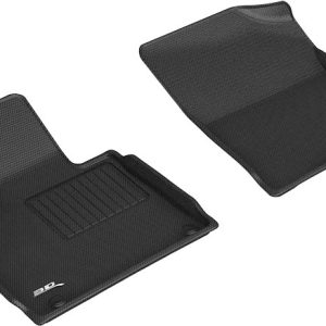 3D MAXpider Floor Liner, Kagu, Custom Fit, Raised Edge, Black, Thermoplastic Rubber of Carbon Fiber Texture – L1KA06201509