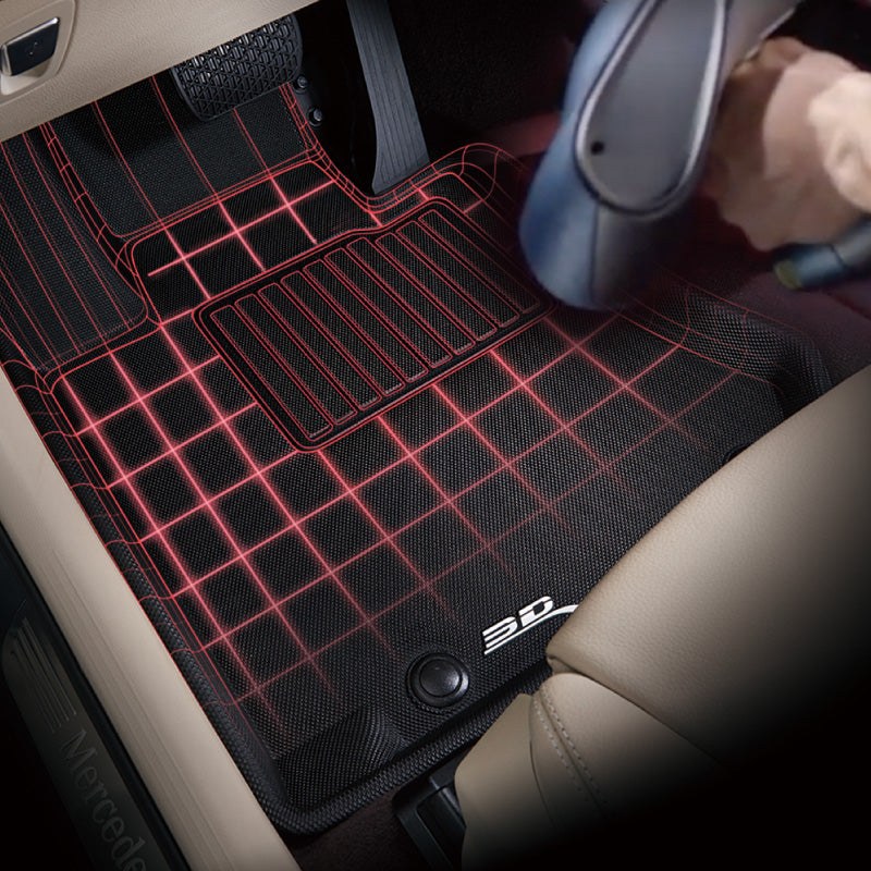 3D MAXpider Floor Liner, Kagu, Black, Custom Fit, Raised Edge, Thermoplastic Rubber of Carbon Fiber Texture, 1 Piece – L1CH11321509