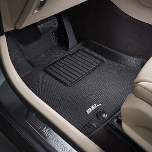 3D MAXpider Floor Liner, Kagu, Black, Custom Fit, Raised Edge, Thermoplastic Rubber of Carbon Fiber Texture, 2 Piece – L1FR16311509