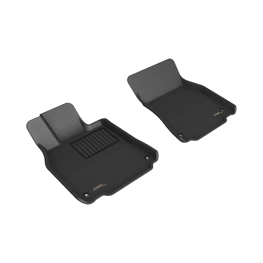 3D MAXpider Floor Liner, Kagu, Custom Fit, Raised Edge, Black, Thermoplastic Rubber of Carbon Fiber Texture, 5 Piece – L1MB17101509