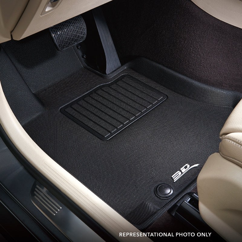 3D MAXpider Floor Liner, Kagu, Custom Fit, Raised Edge, Black, Thermoplastic Rubber of Carbon Fiber Texture, 5 Piece – L1MB17101509
