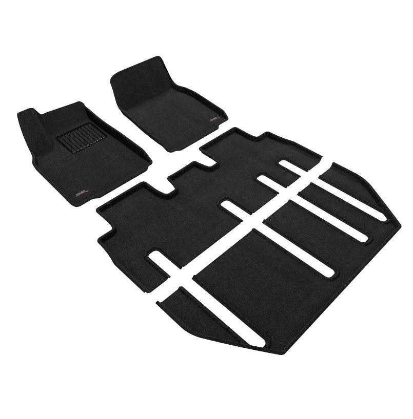 3D MAXpider Floor Liner, Elegant Series, Custom Fit, Raised Edge, Black, Thermoplastic Rubber of Carbon Fiber Texture, 4 Piece – L1TL04804709